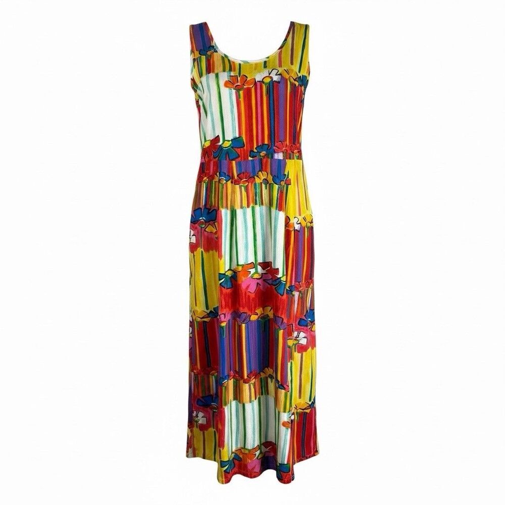 Jams World Cantina Dress Small Vintage Beach Tank Bright Colorful Dress